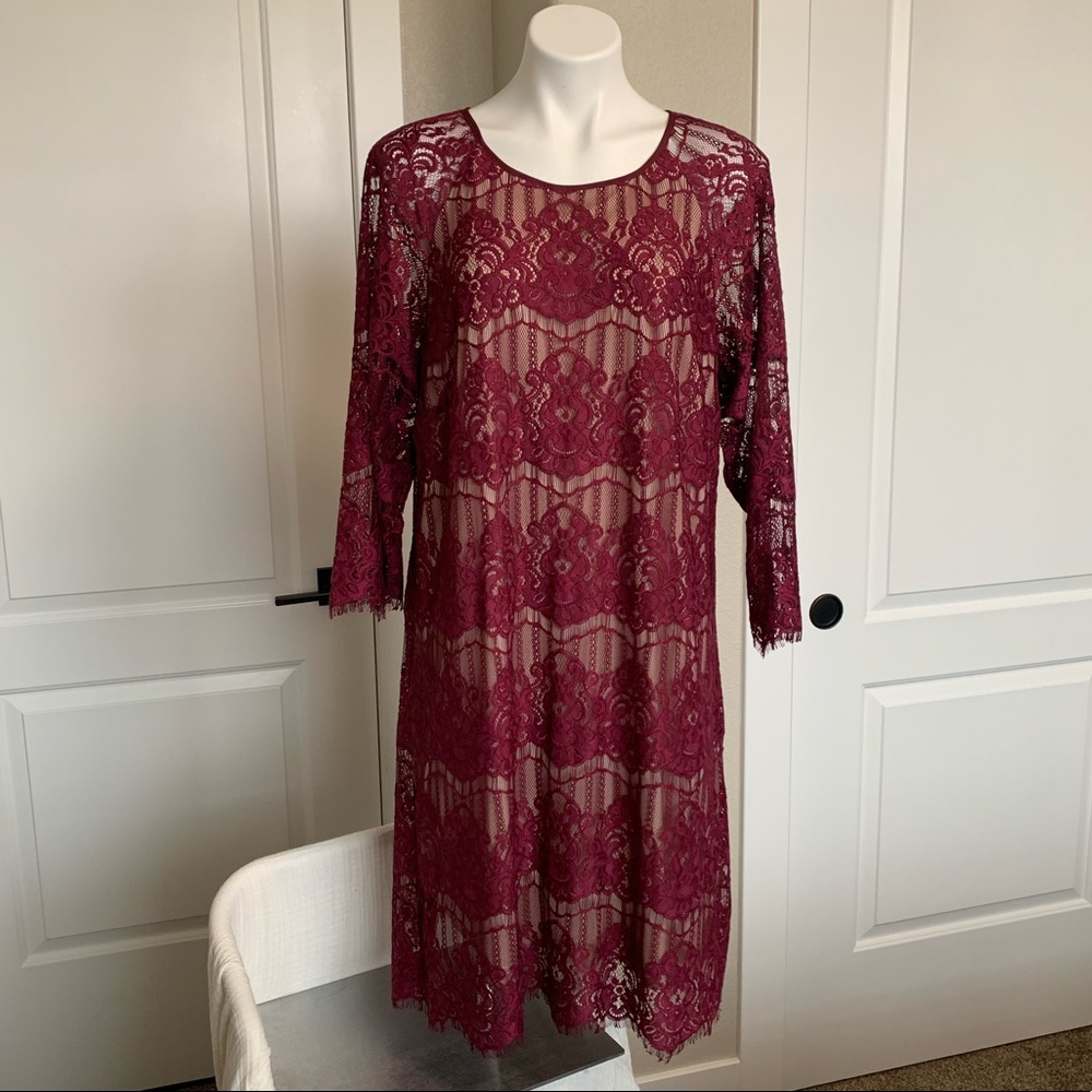 Adrianna Papell Lace Dress, Size 16W